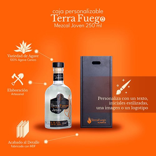 Caja Personalizable Mezcal Joven Terrafuego 250ml - Image 2