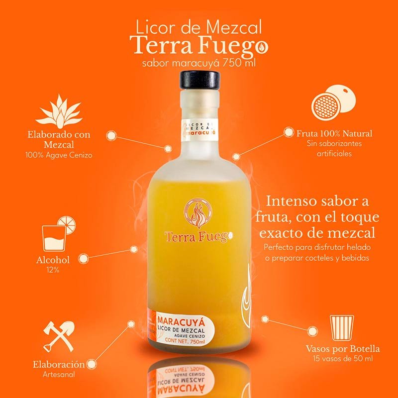 Licor de Mezcal con Maracuyá Terrafuego 750ml - Image 5