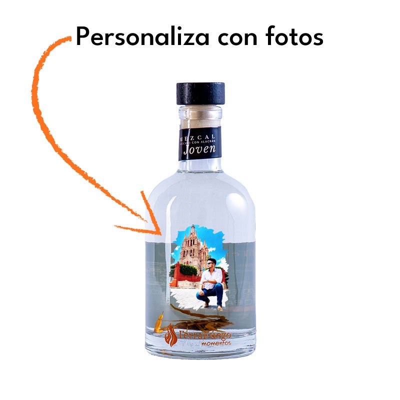 Mezcal Joven Terrafuego Personalizable con Alacrán 250ml - Image 3