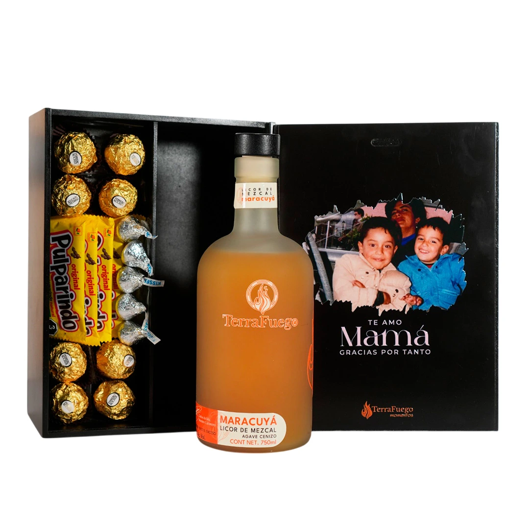 Kit Personalizable Licor Maracuyá Terrafuego 750ml